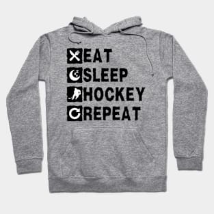 Eat Sleep Hockey Repeat Hoodie